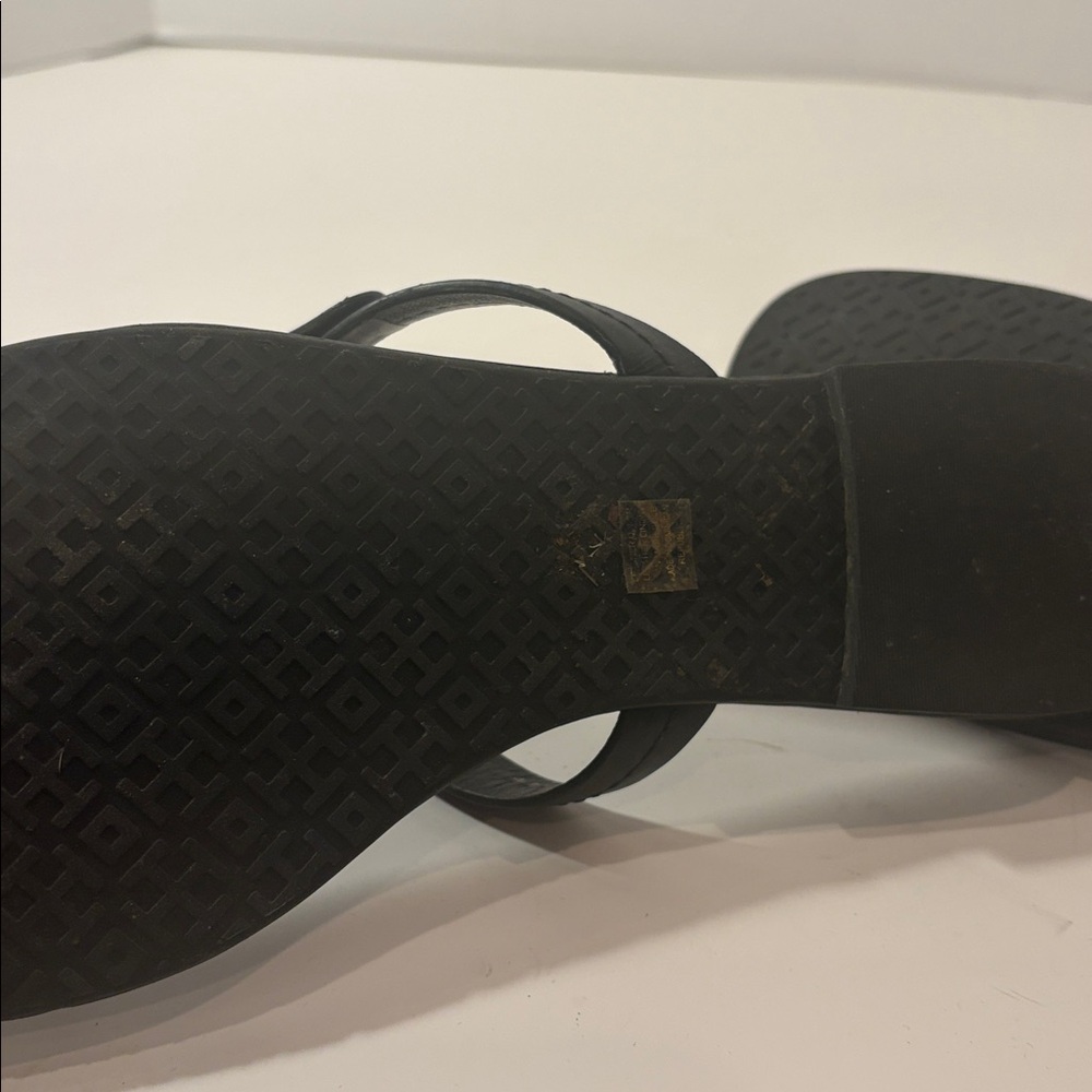 Colorful Tory Burch Miller Logo‎ Black Sandals 9.5 - Picture 9 of 9